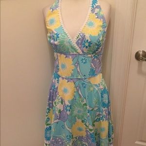 Lilly Pulitzer blue Willa halter dress 6